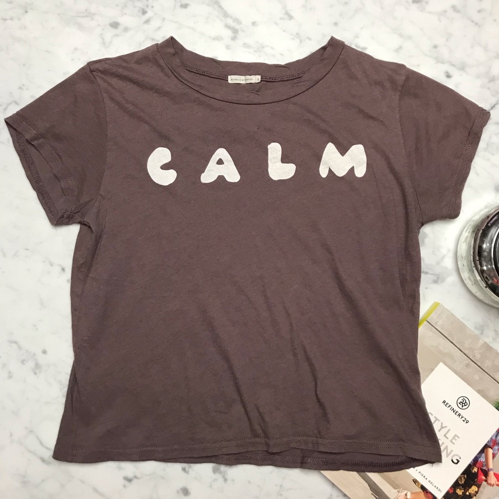 Michelle By Comune CALM Short Sleeve Crop Top Tee
